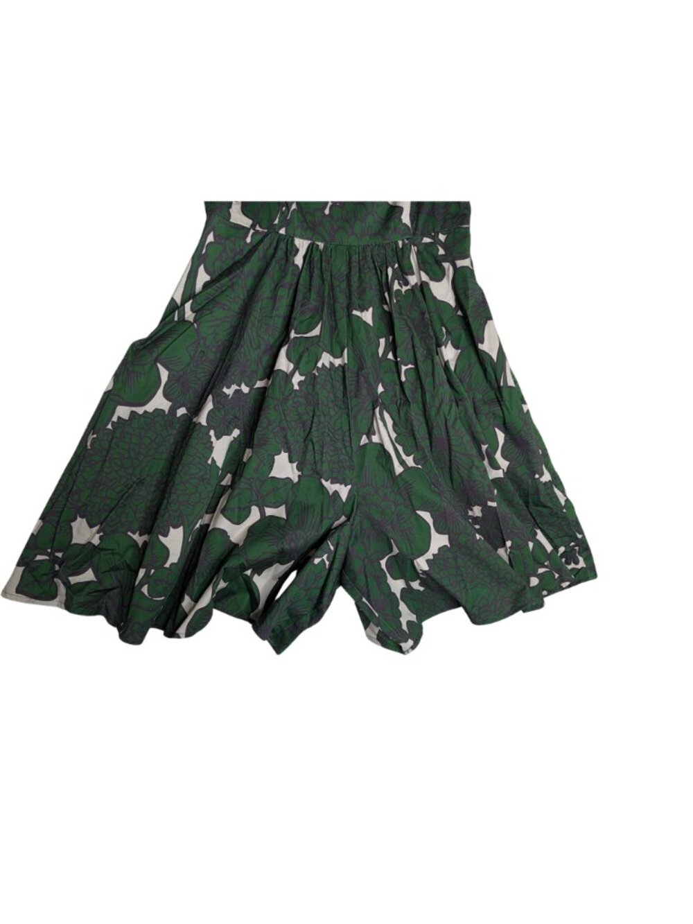 Hutch Anthropologie Green Floral Bandeau Spaghetti Strap Romper XS Cotton Blend - Picture 5 of 16